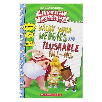 WACKY WORD WEDGIES AND FLUSHABLE FILL-INS (CAPTAIN UNDERPANTS) Çocuk Kitapları Uzmanı - Children's Books Expert