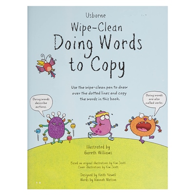Wipe Clean Doing Words To Copy