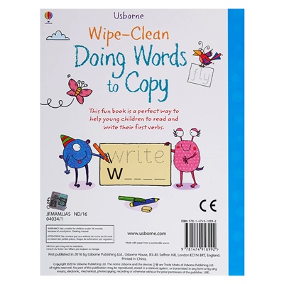 Wipe Clean Doing Words To Copy
