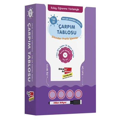 Yaz - Sil Çarpım Tablosu Zihinden Pratik İşlemler