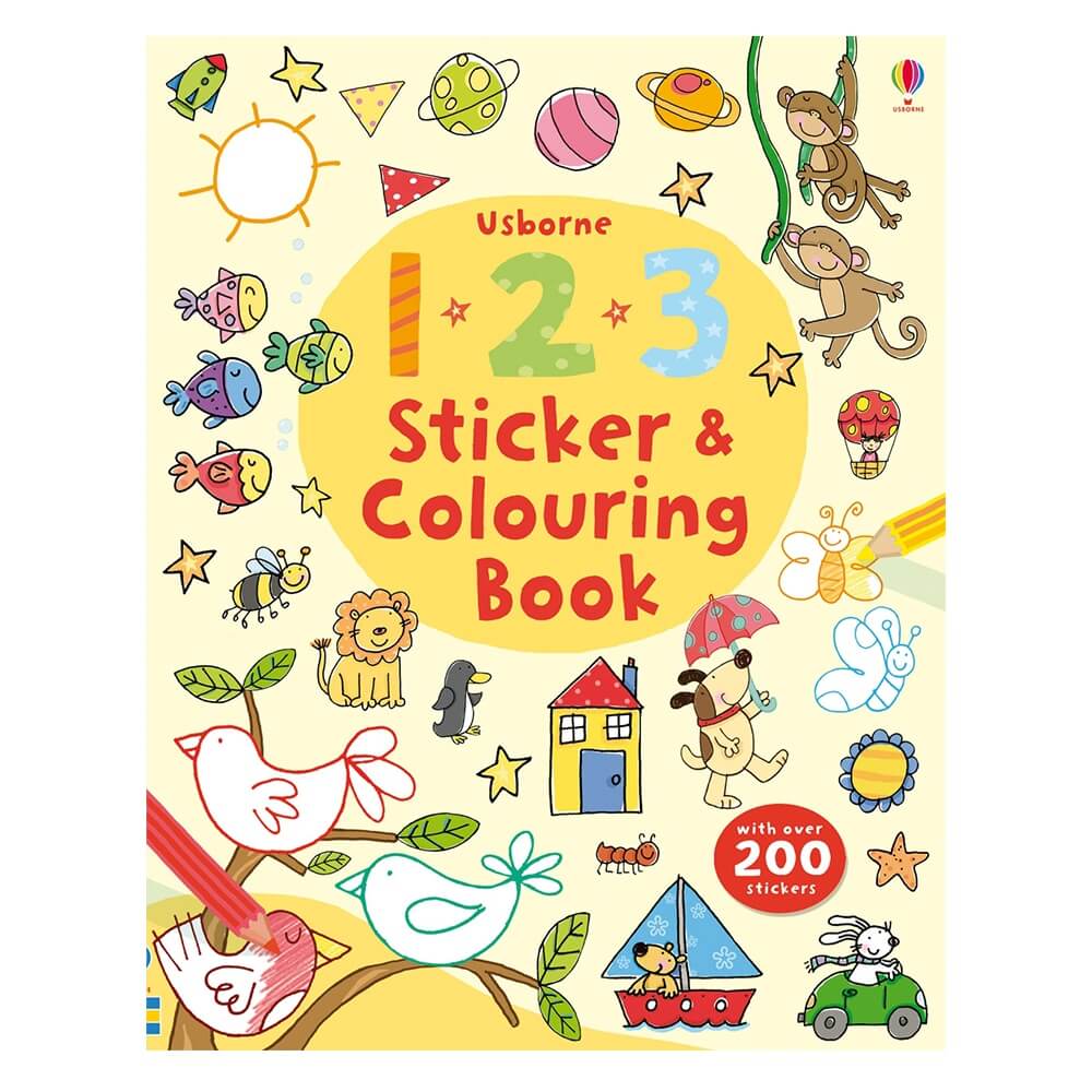 1 2 3 STICKER AND COLOURING BOOK Çocuk Kitapları Uzmanı - Children's Books Expert