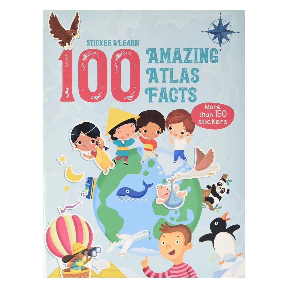 100 AMAZING ATLAS FACTS STICKER Çocuk Kitapları Uzmanı - Children's Books Expert