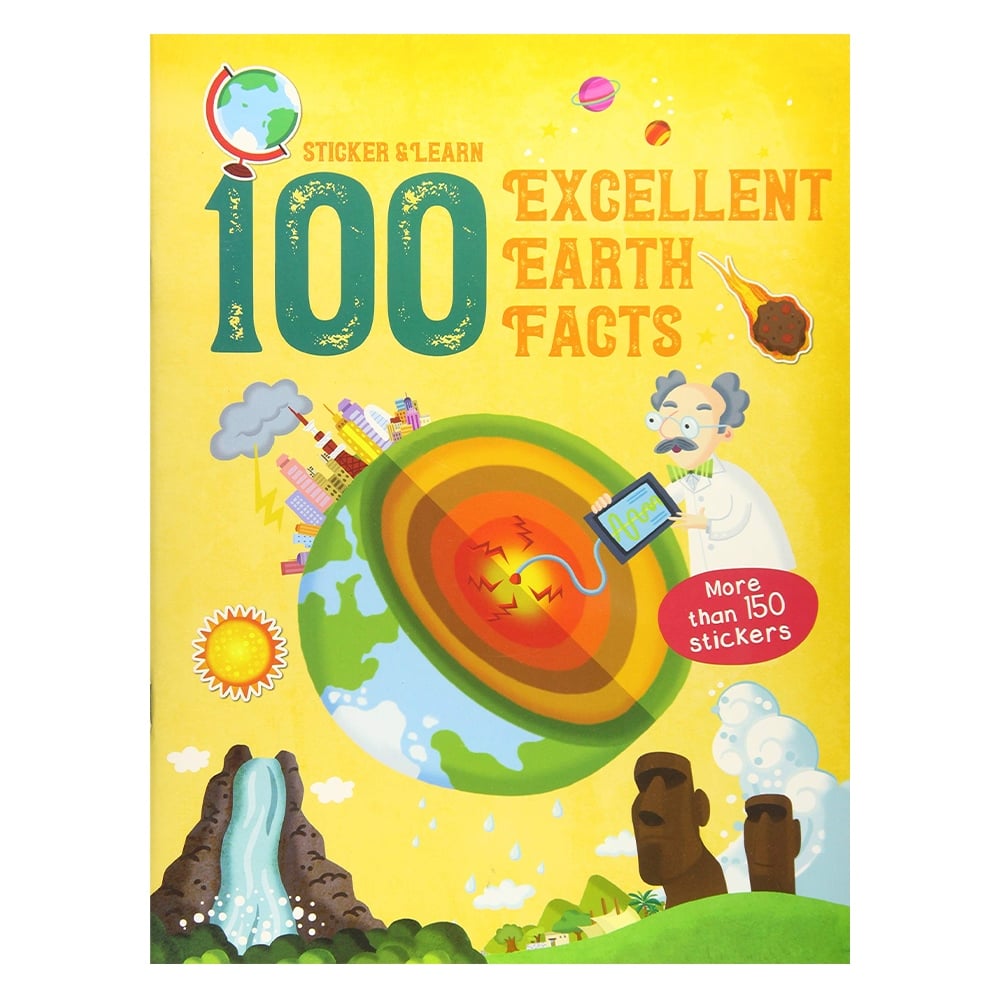 100 EXCELLENT EARTH FACTS STICKER Çocuk Kitapları Uzmanı - Children's Books Expert