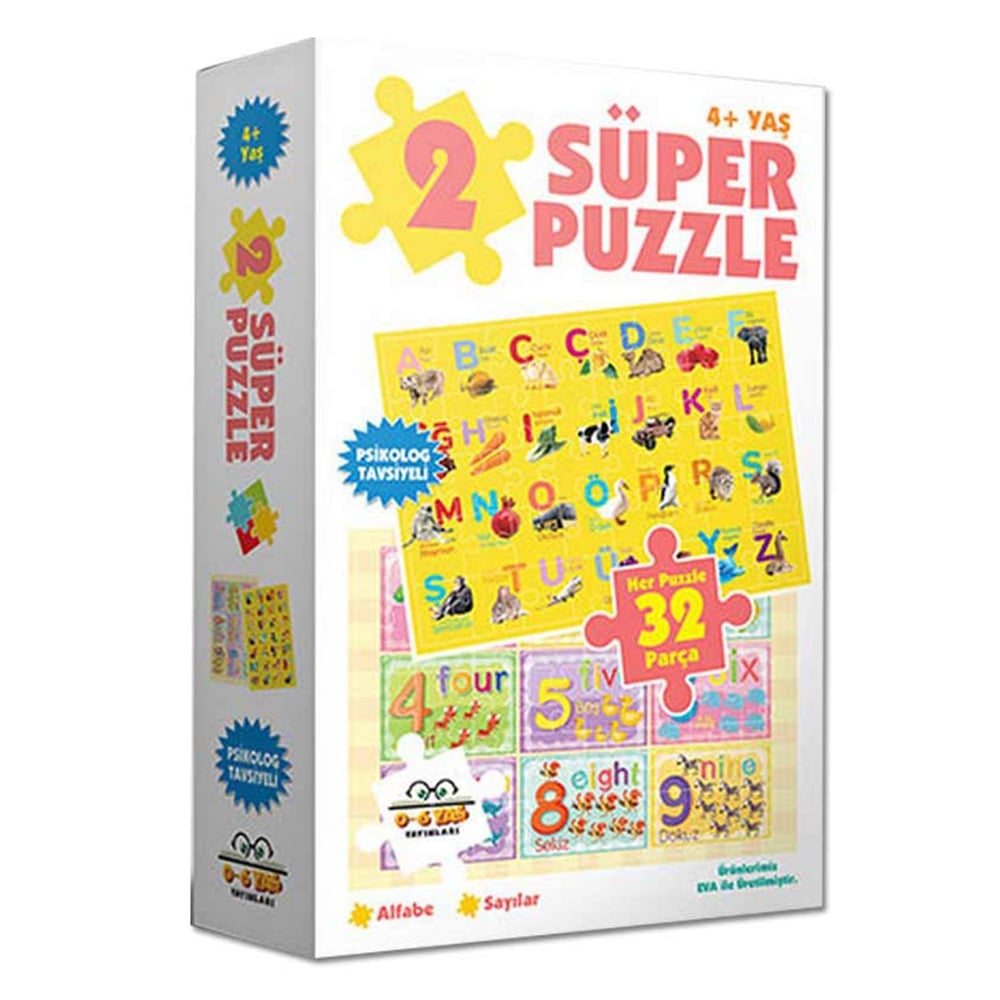 2 SÜPER PUZZLE-ALFABE SAYILAR