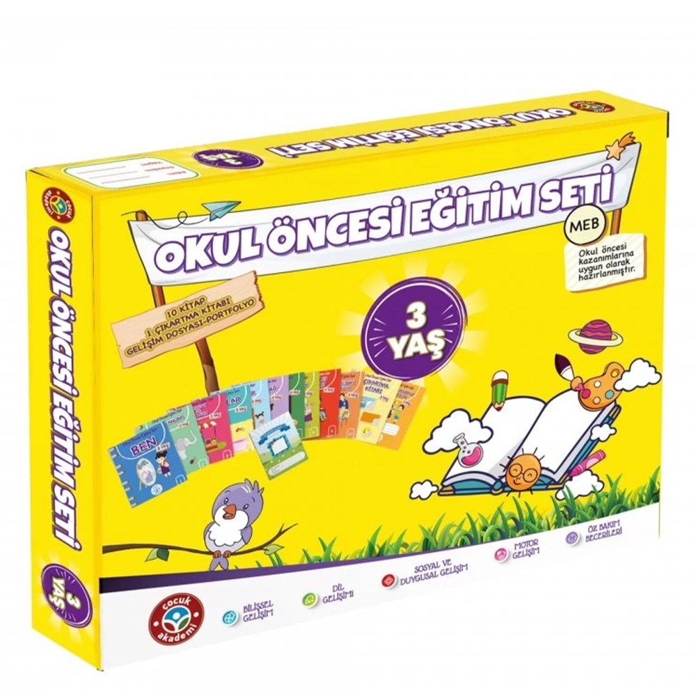3 YAŞ OKUL ÖNCESİ EĞİTİM SETİ Çocuk Kitapları Uzmanı - Children's Books Expert