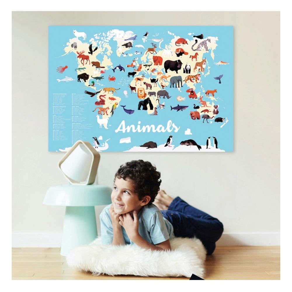 ANIMALS OF THE WORLD - DISCOVERY POSTER Çocuk Kitapları Uzmanı - Children's Books Expert