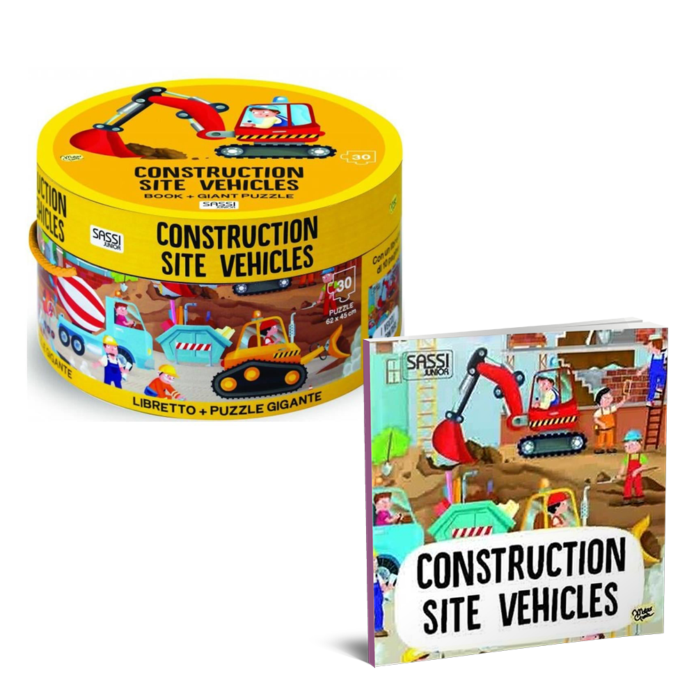 Construction Site Giant Puzzle Çocuk Kitapları Uzmanı - Children's Books Expert