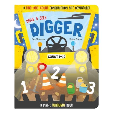 Drive and Seek Digger - A Magic Headlight Book Çocuk Kitapları Uzmanı - Children's Books Expert