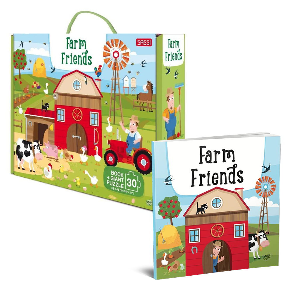 Farm Friends - Book And Giant Puzzle Çocuk Kitapları Uzmanı - Children's Books Expert