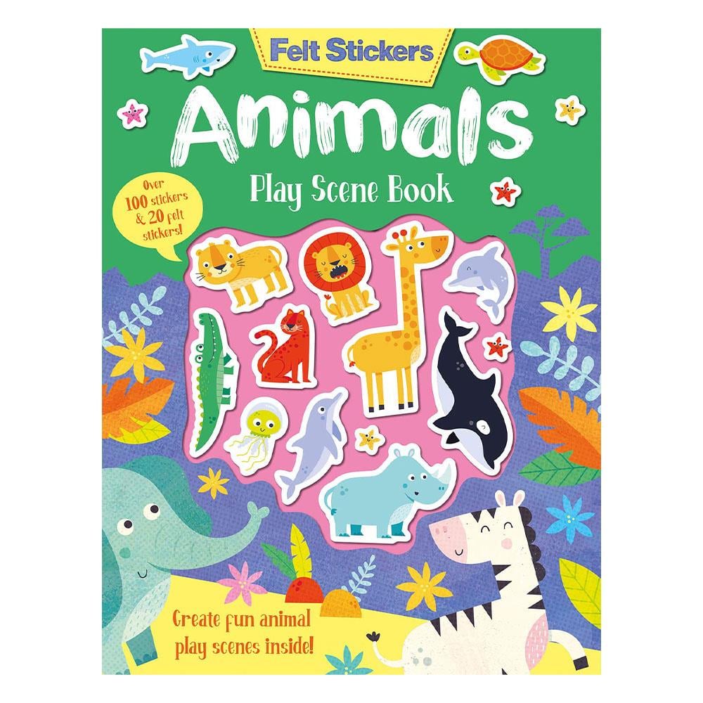Felt Stickers - Animals Play Scene Book Çocuk Kitapları Uzmanı - Children's Books Expert