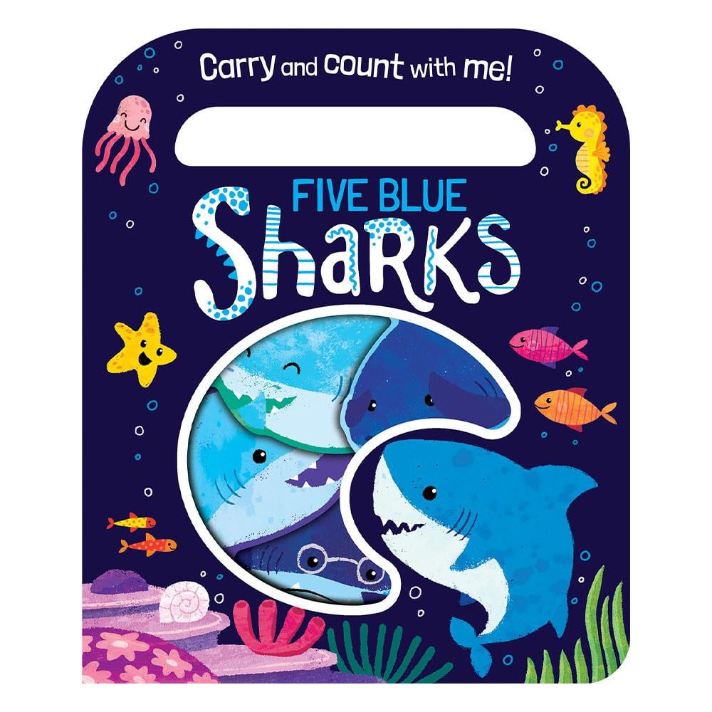 Five Blue Sharks - Carry And Count - Board Book Çocuk Kitapları Uzmanı - Children's Books Expert