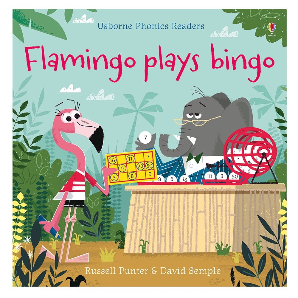 FLAMINGO PLAYS BINGO - USBORNE PHONICS READERS Çocuk Kitapları Uzmanı - Children's Books Expert