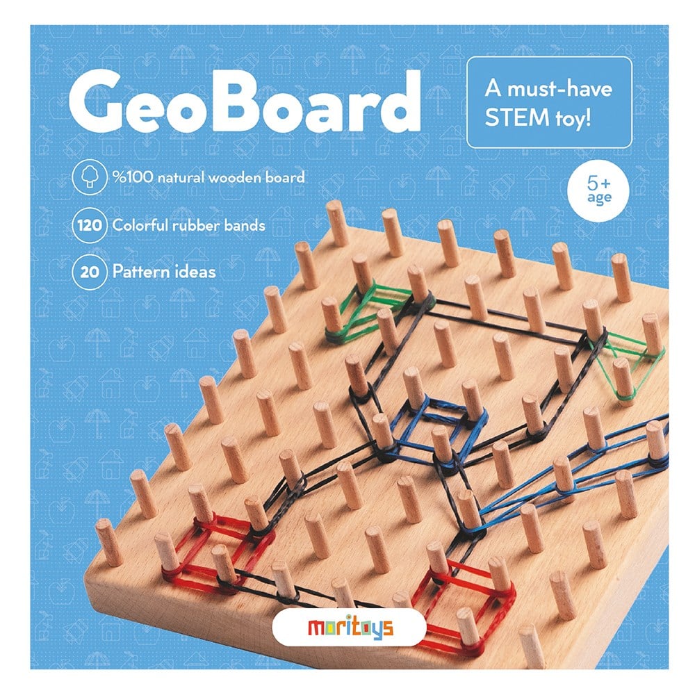 GEOBOARD - AHŞAP LASTİKLİ ŞEKİLLER Çocuk Kitapları Uzmanı - Children's Books Expert