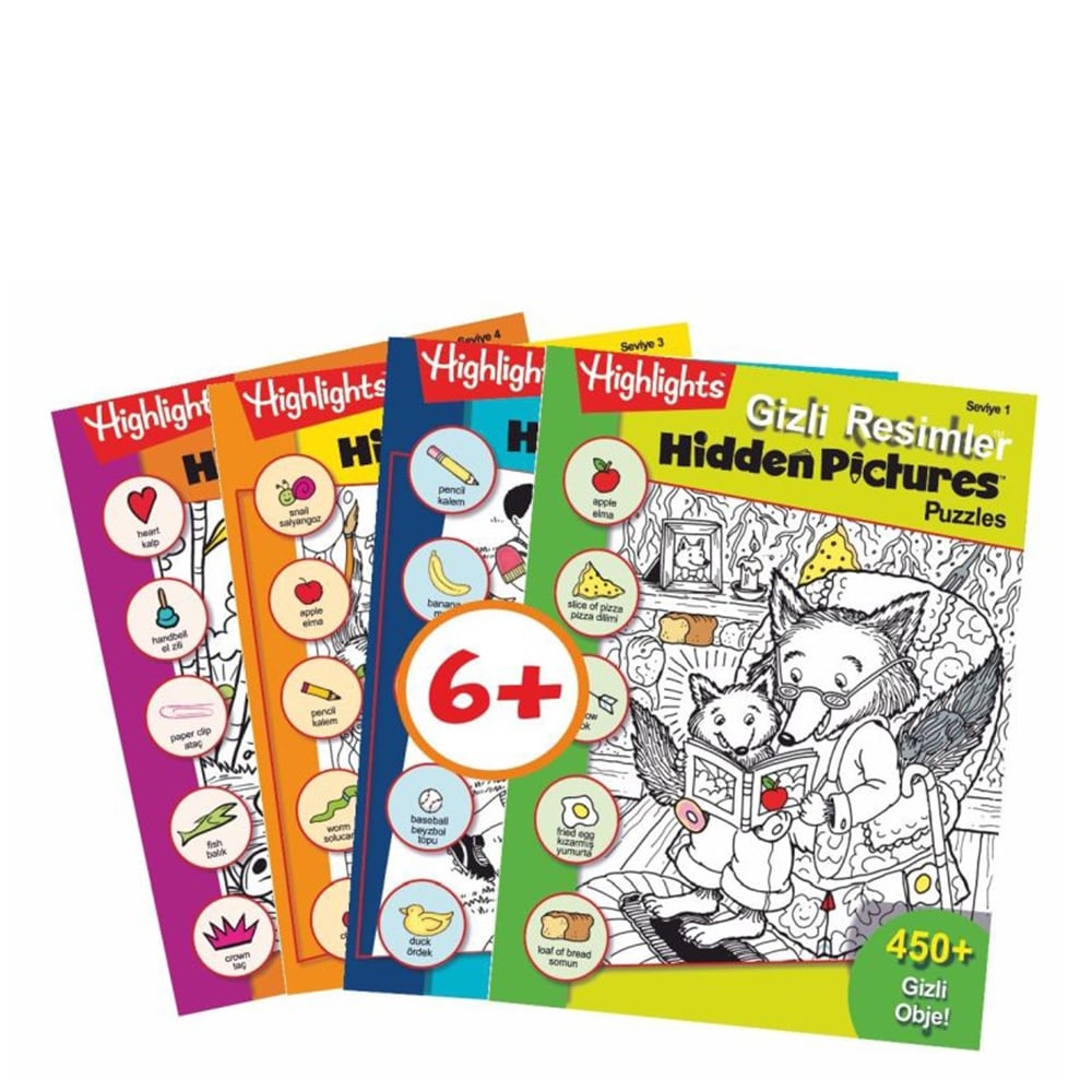HIDDEN PICTURES PUZZLES (GİZLİ RESİMLER) 4'LÜ SET Çocuk Kitapları Uzmanı - Children's Books Expert