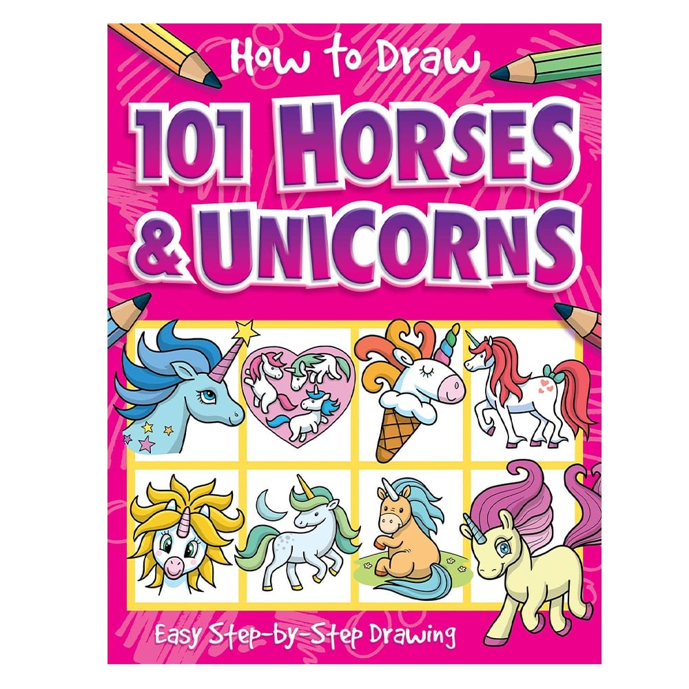 HOW TO DRAW 101 HORSES AND UNICORNS Çocuk Kitapları Uzmanı - Children's Books Expert