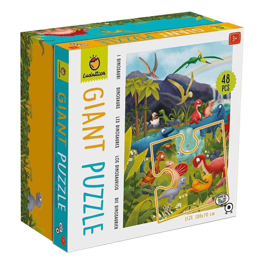 I Dinosauri - Dinosaurs - Giant Puzzle Çocuk Kitapları Uzmanı - Children's Books Expert