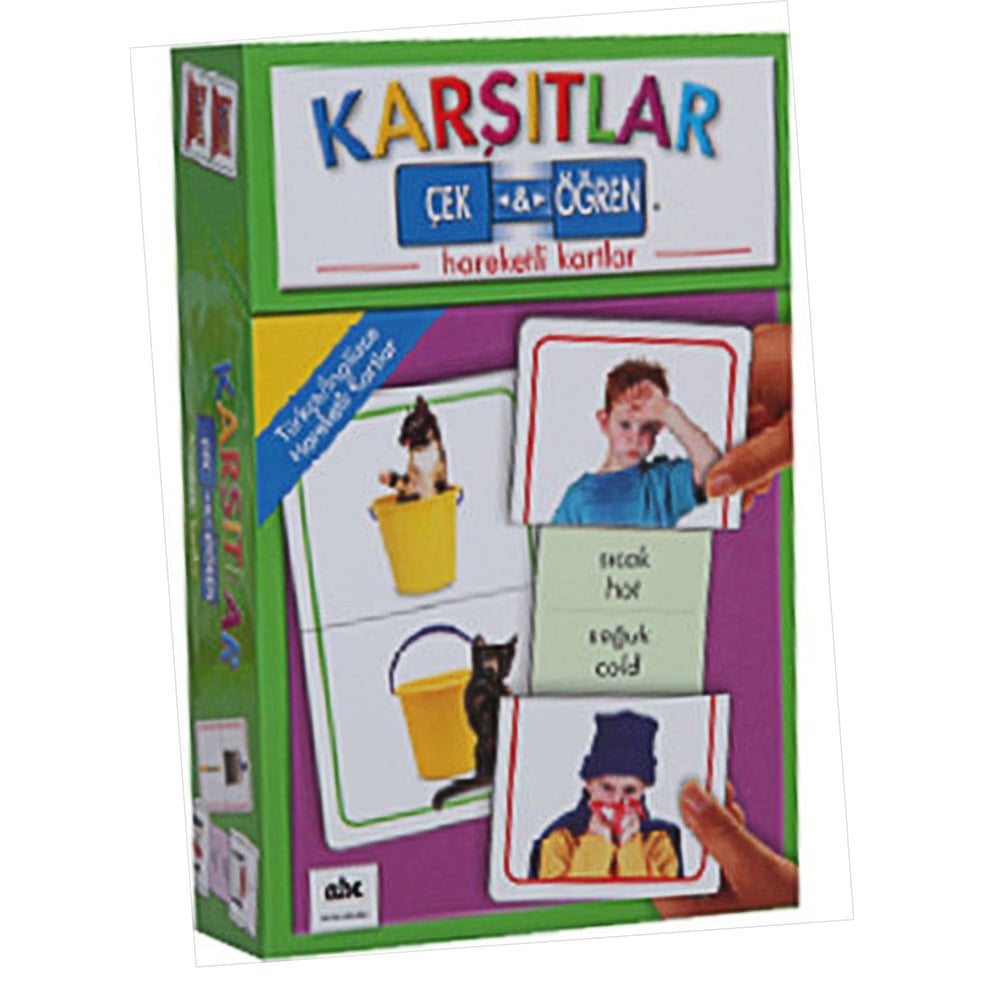KARŞITLAR ÇEK VE ÖĞREN HAREKETLİ KARTLAR Çocuk Kitapları Uzmanı - Children's Books Expert