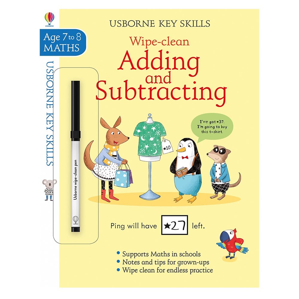 KEY SKILLS WIPE CLEAN ADDING AND SUBTRACTING 7-8 Çocuk Kitapları Uzmanı - Children's Books Expert