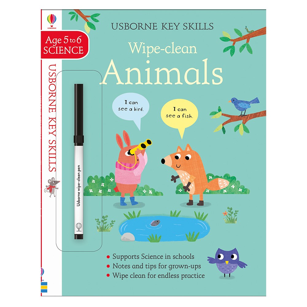 KEY SKILLS WIPE CLEAN ANIMALS 5-6 Çocuk Kitapları Uzmanı - Children's Books Expert
