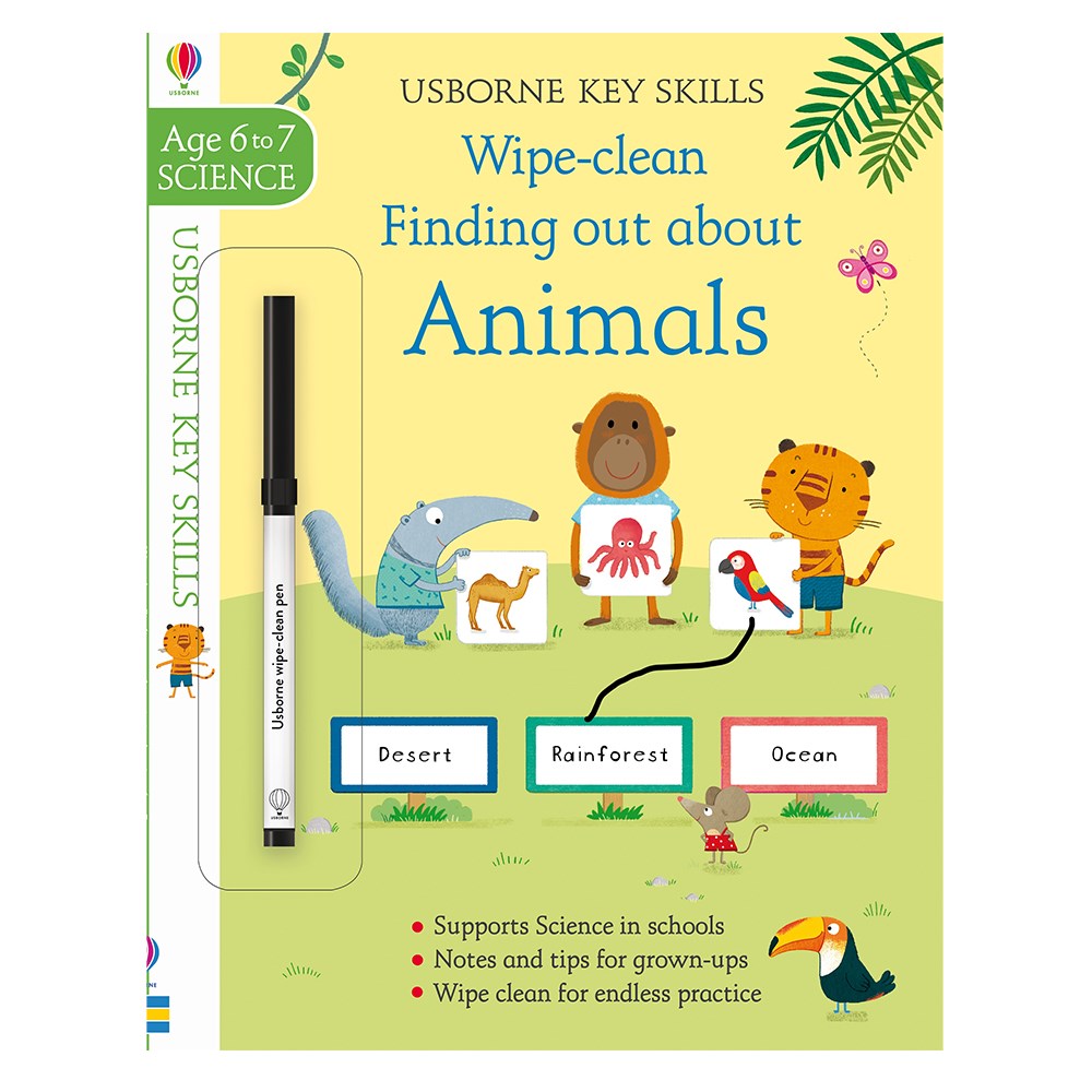 KEY SKILLS WIPE CLEAN FINDING OUT ABOUT ANIMALS 6- Çocuk Kitapları Uzmanı - Children's Books Expert