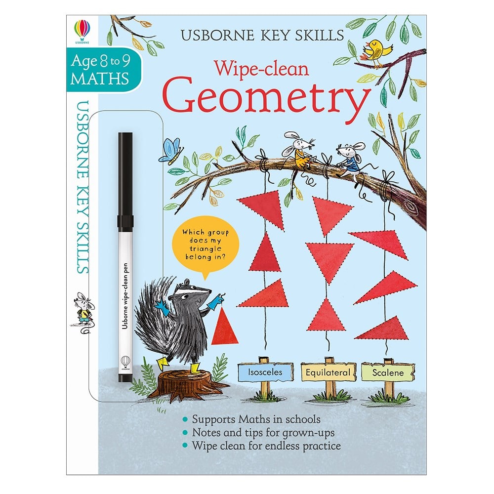 KEY SKILLS WIPE CLEAN GEOMETRY 8-9 Çocuk Kitapları Uzmanı - Children's Books Expert