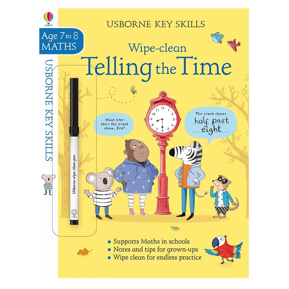 KEY SKILLS WIPE CLEAN TELLING THE TIME 7-8 Çocuk Kitapları Uzmanı - Children's Books Expert