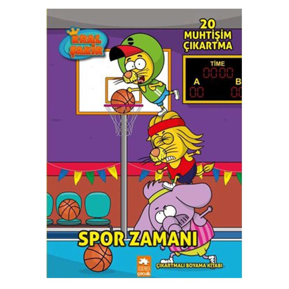 KRAL ŞAKİR SPOR ZAMANI - ÇIKARTMALI BOYAMA KİTABI Çocuk Kitapları Uzmanı - Children's Books Expert