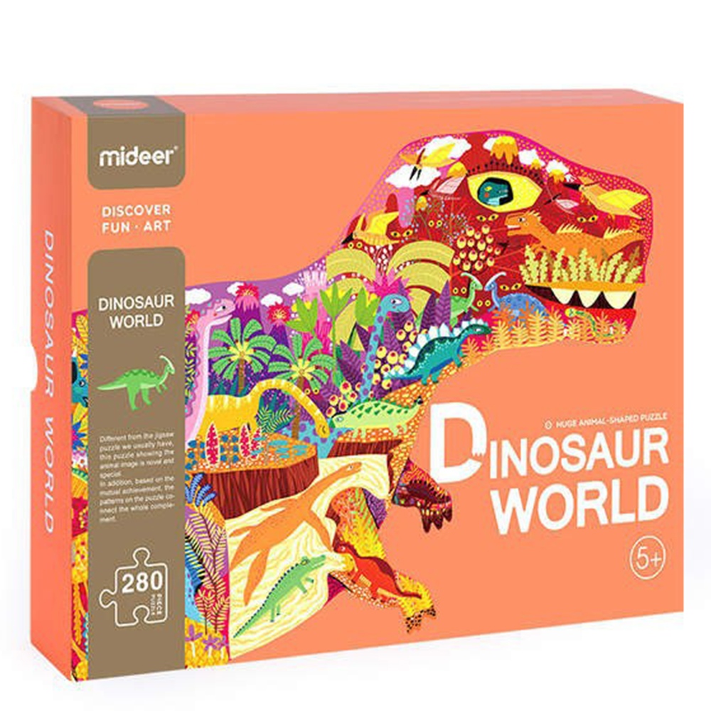 LARGE ANIMAL-SHAPED PUZZLE DINOSAUR WORLD Çocuk Kitapları Uzmanı - Children's Books Expert