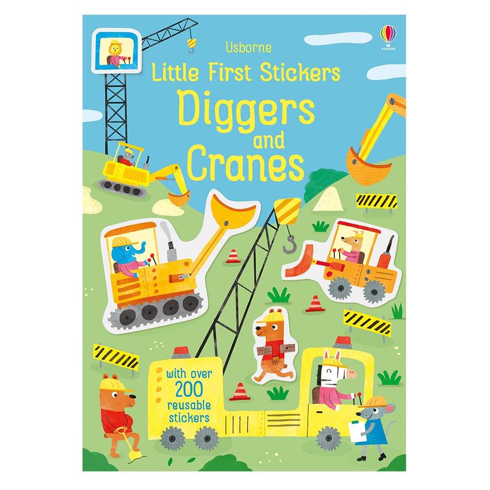 LITTLE FIRST STICKERS DIGGERS AND CRANES Çocuk Kitapları Uzmanı - Children's Books Expert