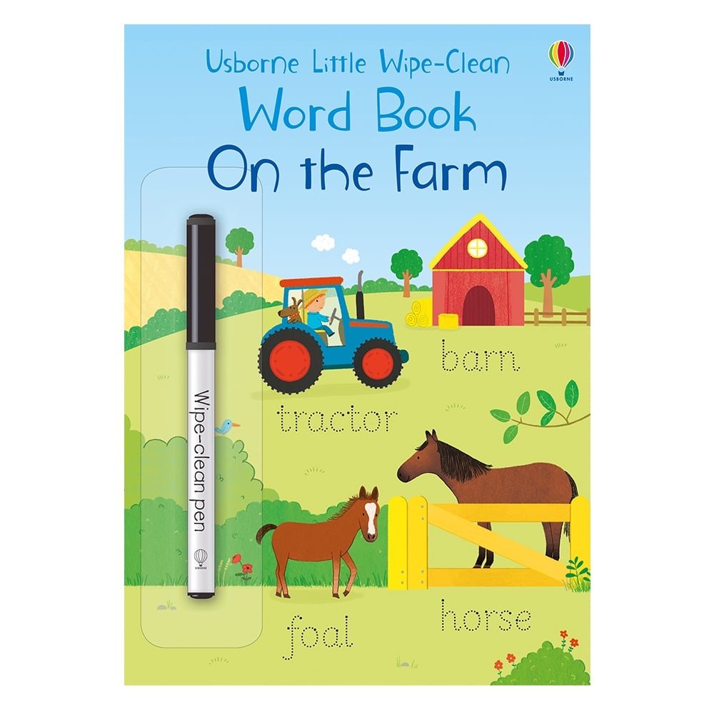LITTLE WIPE-CLEAN WORD BOOK ON THE FARM #yenigelenler Çocuk Kitapları Uzmanı - Children's Books Expert