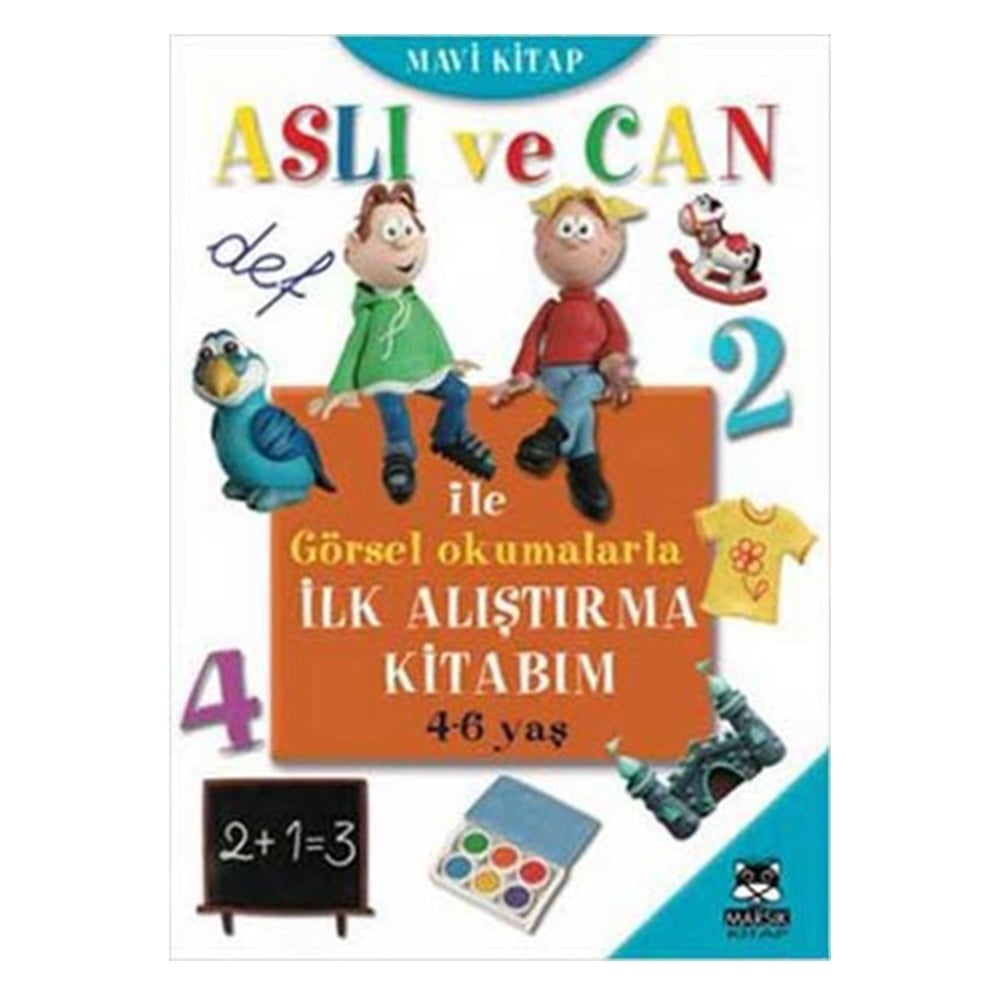 MAVİ KİTAP - ASLI VE CAN İLE GÖRSEL OKUMALARLA İLK ALIŞTIRMA KİTABIM Çocuk Kitapları Uzmanı - Children's Books Expert
