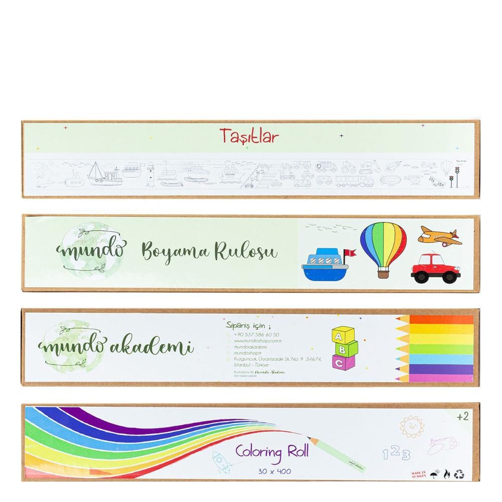 Mundo Boyama Rulosu - Taşıtlar Çocuk Kitapları Uzmanı - Children's Books Expert