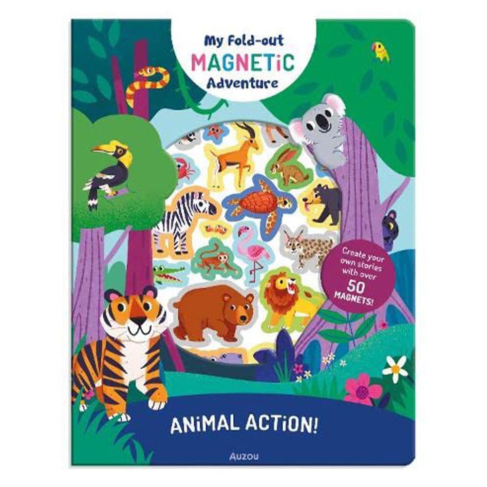 My Fold-Out Magnetic Adventure - Animal Action Çocuk Kitapları Uzmanı - Children's Books Expert