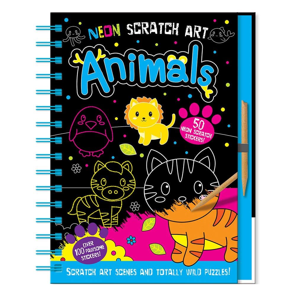 Neon Scratch Art - Animals Çocuk Kitapları Uzmanı - Children's Books Expert