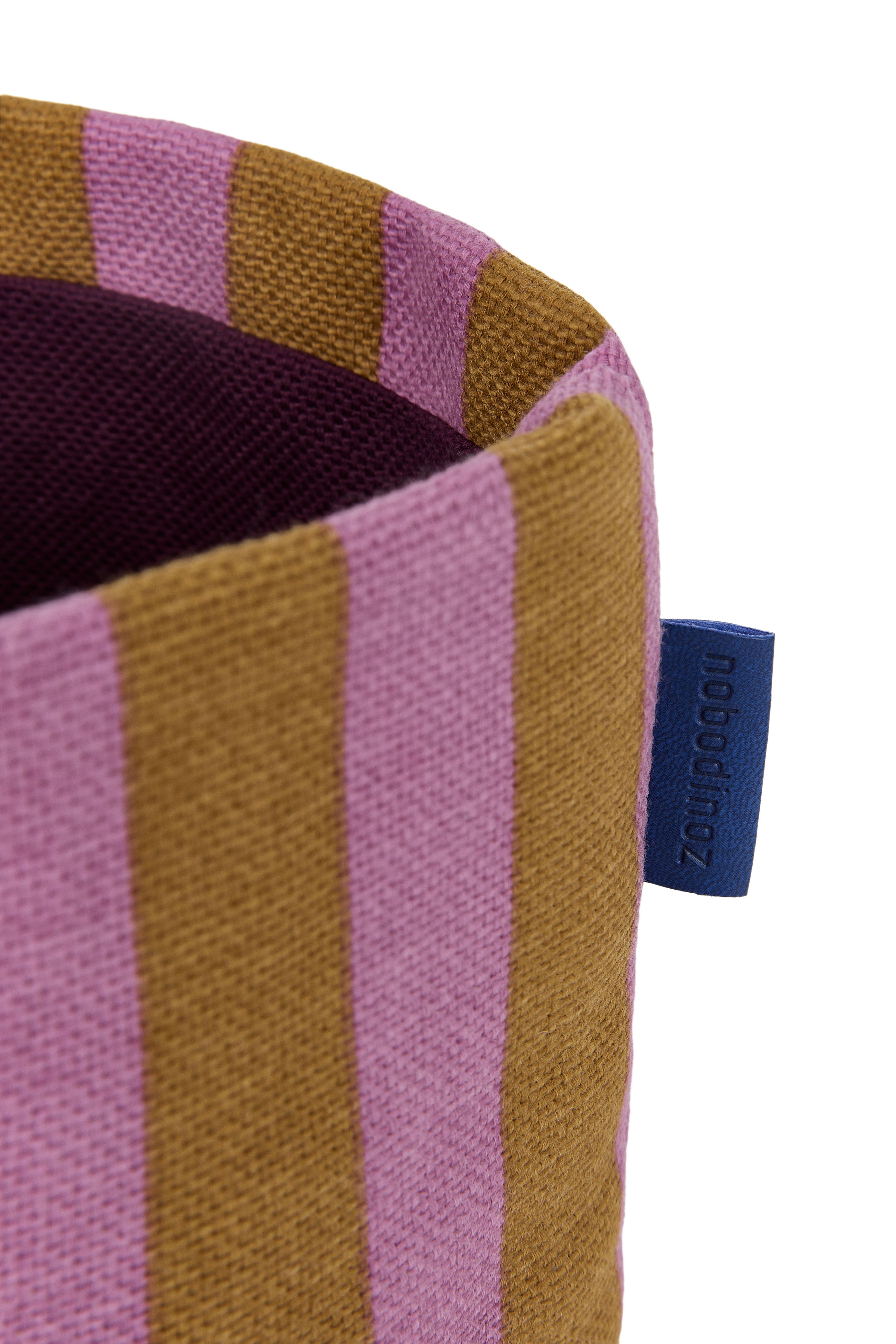Nobodinoz Stripes Çocuk Odası Sepeti Küçük, Pink Curry