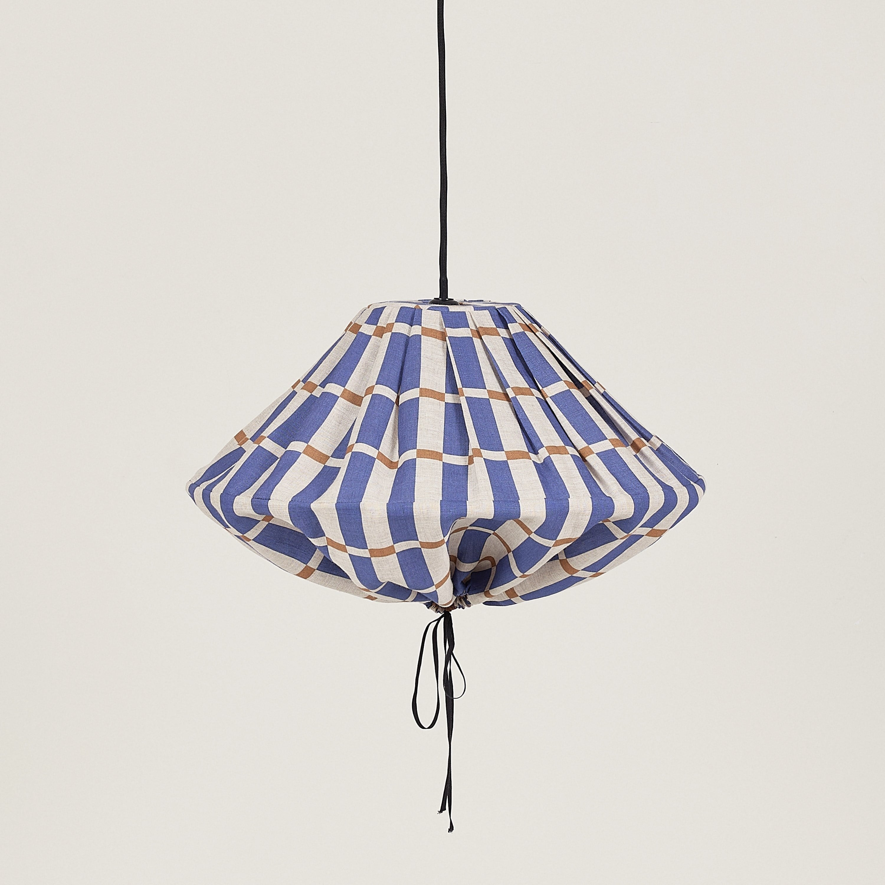 Nobodioz Yumi Aydınlatma Şapkası, 50cm çap, Blue Mustard Mosaic