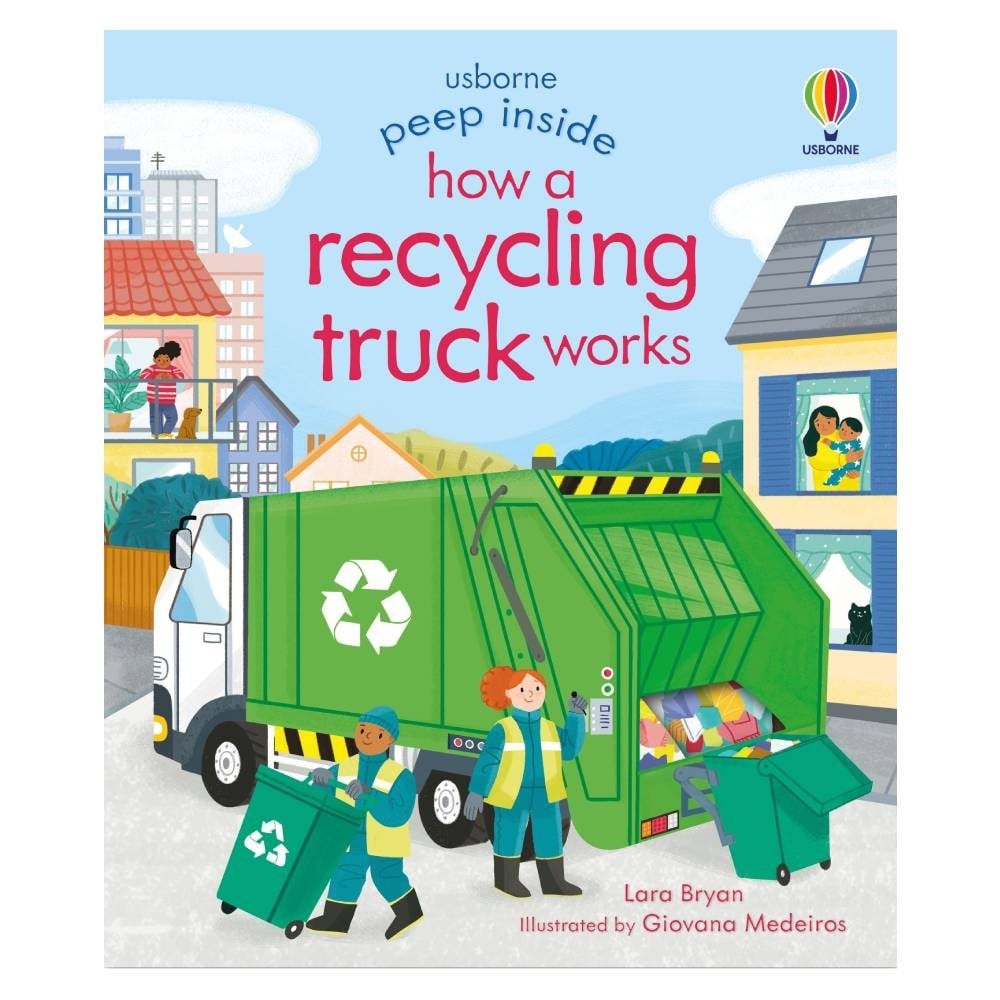 PEEP INSIDE HOW A RECYCLINGTRUCK WORKS Çocuk Kitapları Uzmanı - Children's Books Expert