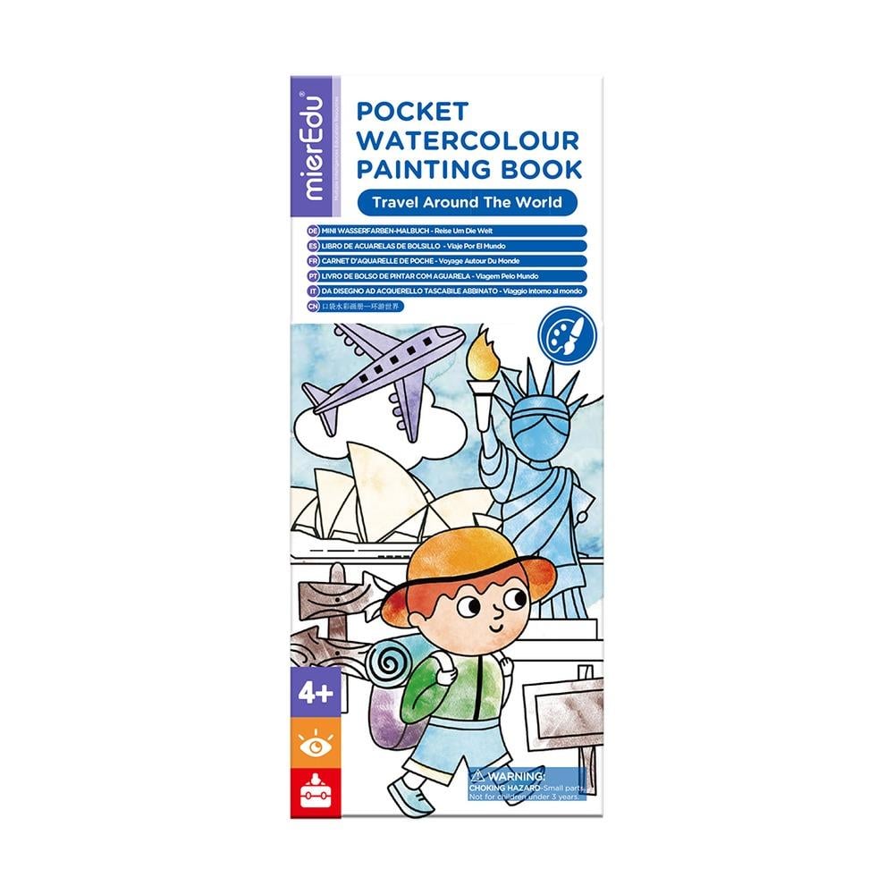 POCKET WATERCOLOUR PAINTING BOOK- Travel Around Th Çocuk Kitapları Uzmanı - Children's Books Expert