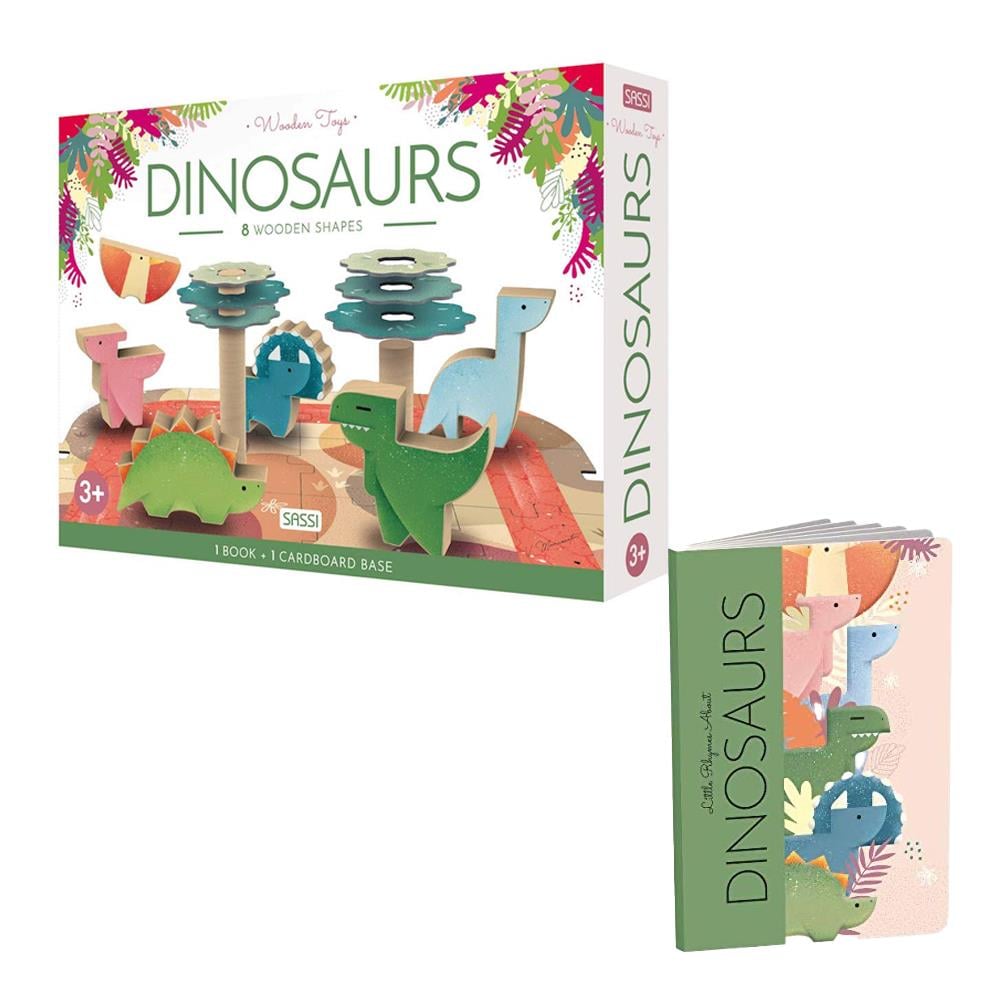 Puzzle - Kitap ve Ahşap Dinozorlar Çocuk Kitapları Uzmanı - Children's Books Expert