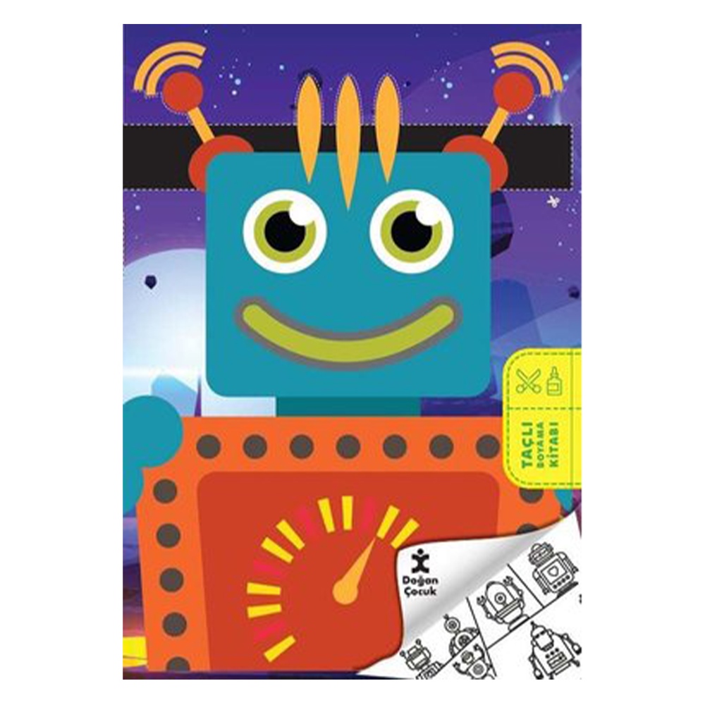ROBOT EVRENİ TAÇLI BOYAMA KİTABI Çocuk Kitapları Uzmanı - Children's Books Expert
