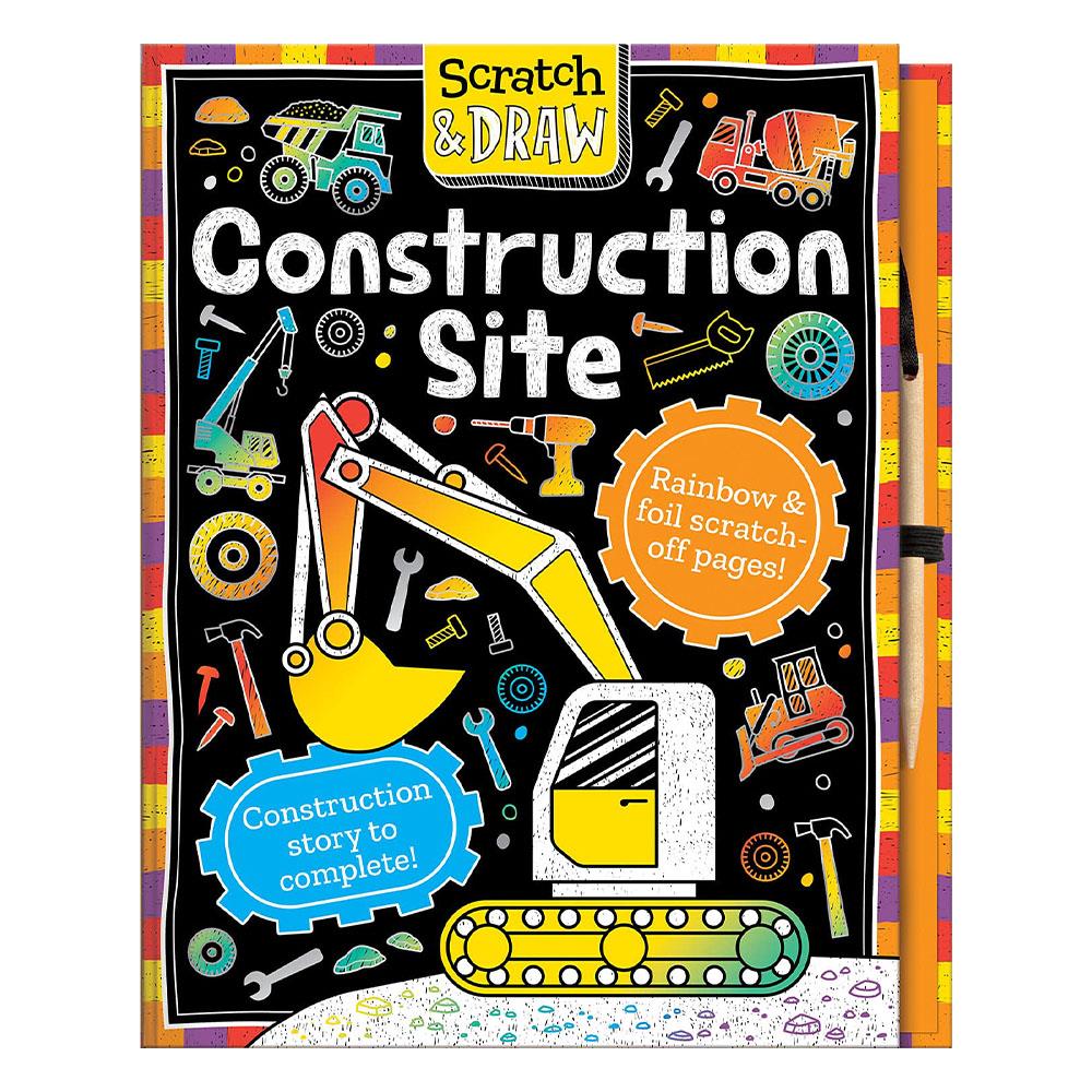 Scratch And Draw - Construction Site Çocuk Kitapları Uzmanı - Children's Books Expert
