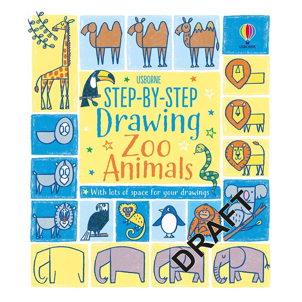 STEP-BY-STEP DRAWING ZOO ANIMALS Çocuk Kitapları Uzmanı - Children's Books Expert