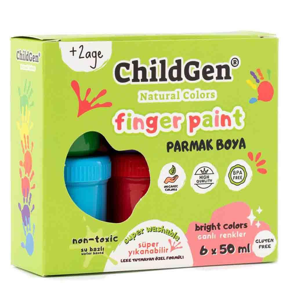 Süper Yıkanabilir Parmak Boya-6lı Set-6x50gr Çocuk Kitapları Uzmanı - Children's Books Expert