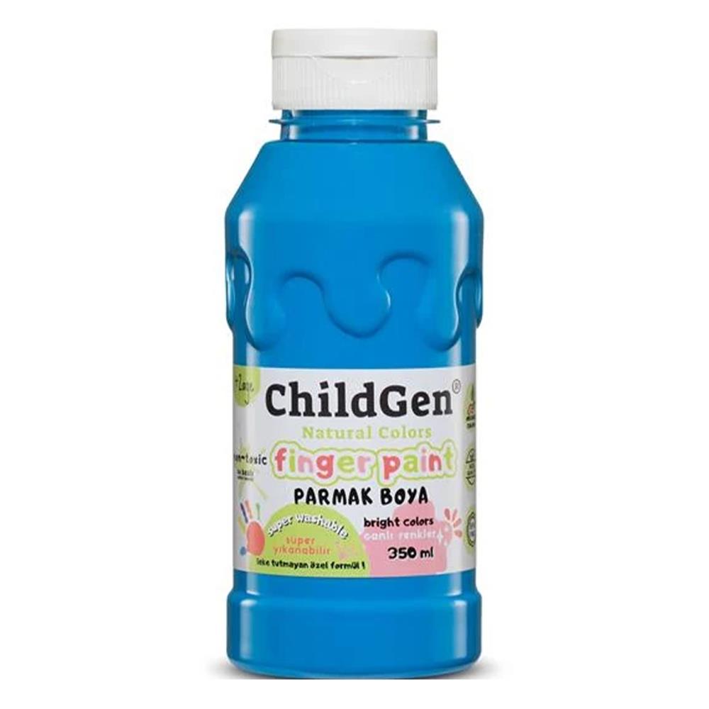 Süper Yıkanabilir Parmak Boya Mavi - 350 ml Şişe Çocuk Kitapları Uzmanı - Children's Books Expert