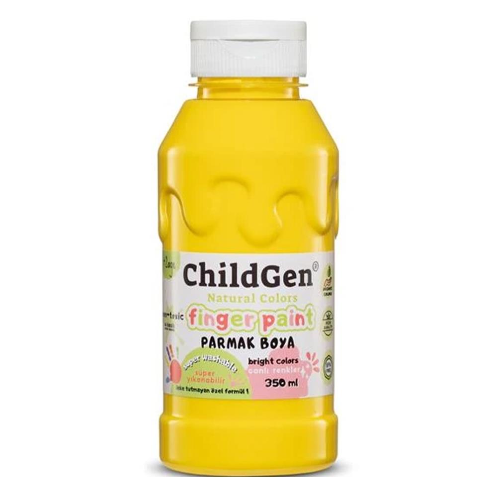 Süper Yıkanabilir Parmak Boya Sarı - 350 ml Şişe Çocuk Kitapları Uzmanı - Children's Books Expert