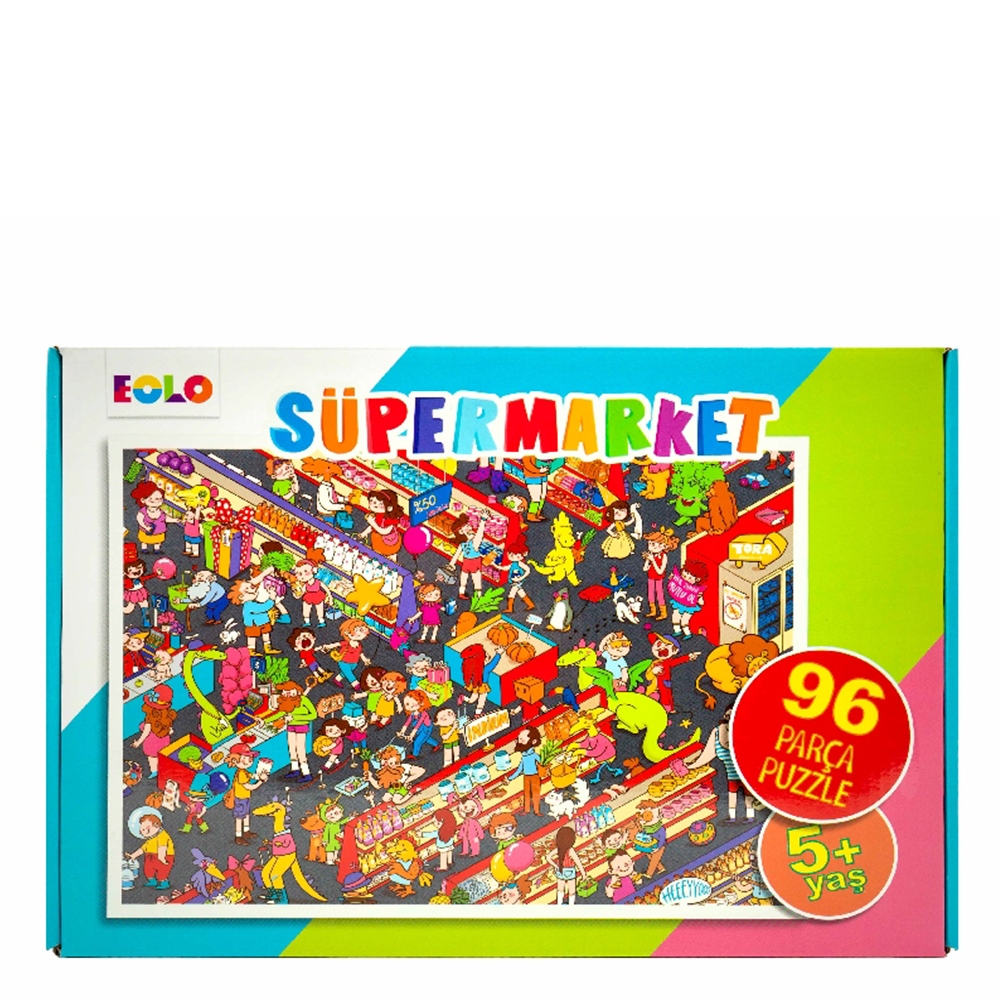 SÜPERMARKET 96 PARÇA PUZZLE Çocuk Kitapları Uzmanı - Children's Books Expert