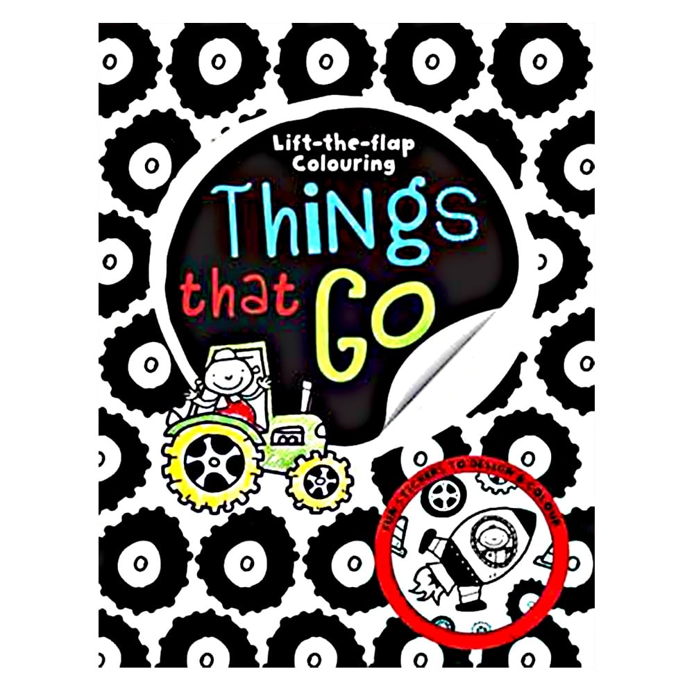 THINGS THAT GO - LIFT-THE-FLAP COLOURING Çocuk Kitapları Uzmanı - Children's Books Expert