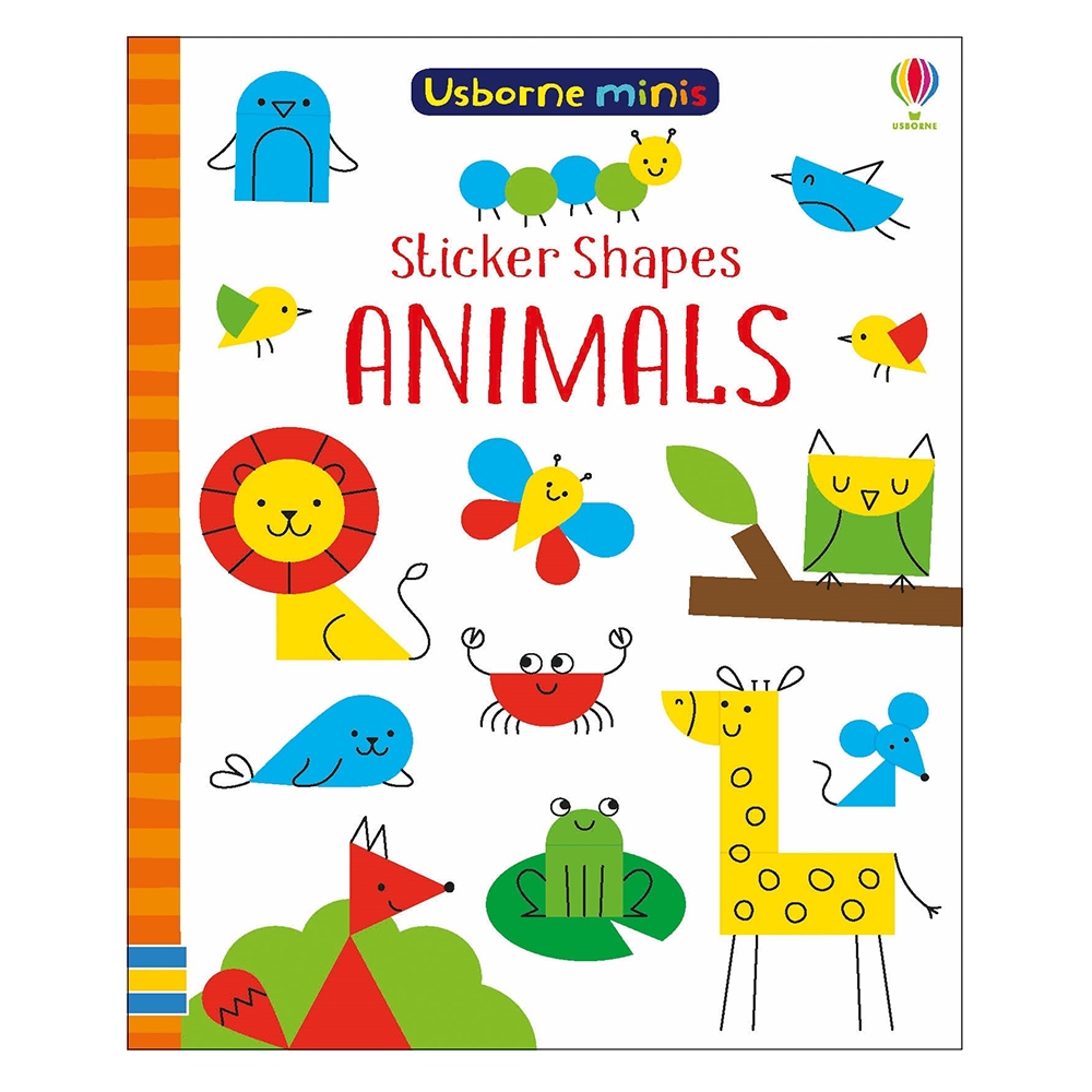 USBORNE MINIS - STICKER SHAPES ANIMALS Çocuk Kitapları Uzmanı - Children's Books Expert