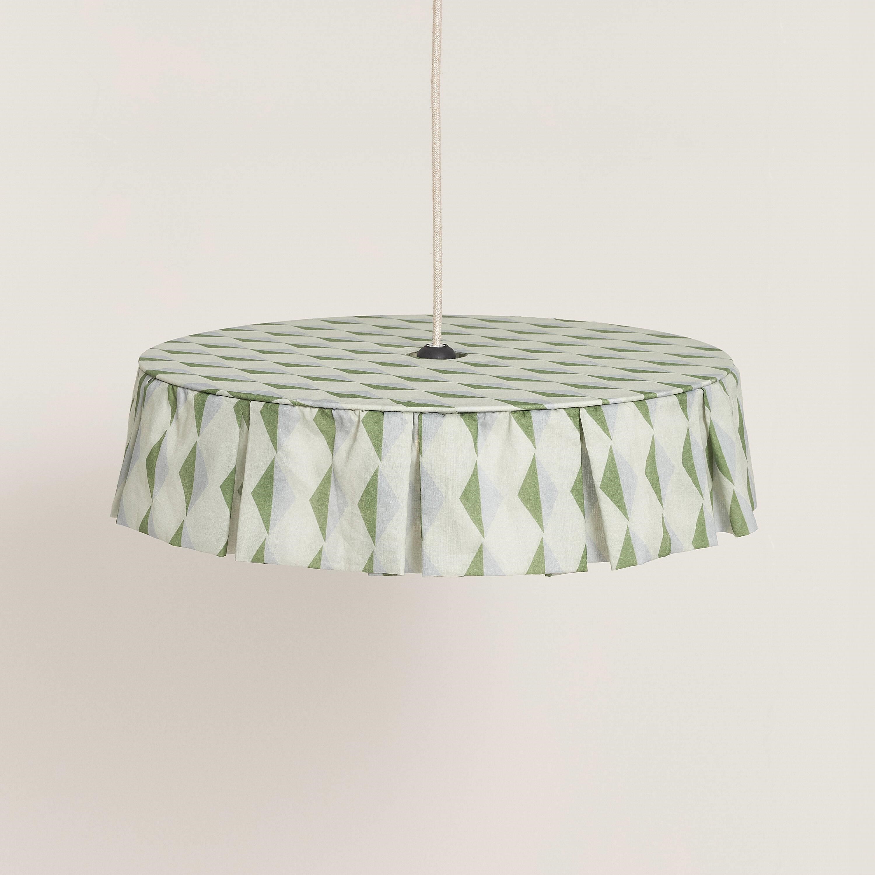 Vibes Aydınlatma Şapkası, 50cm çap, Green Blue Harlequin