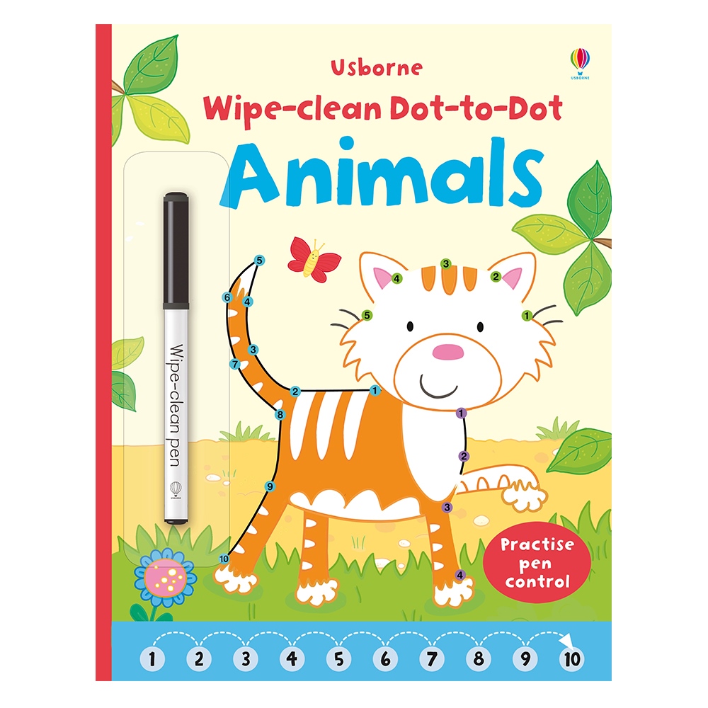 WIPE-CLEAN DOT-TO-DOT ANIMALS #yenigelenler Çocuk Kitapları Uzmanı - Children's Books Expert